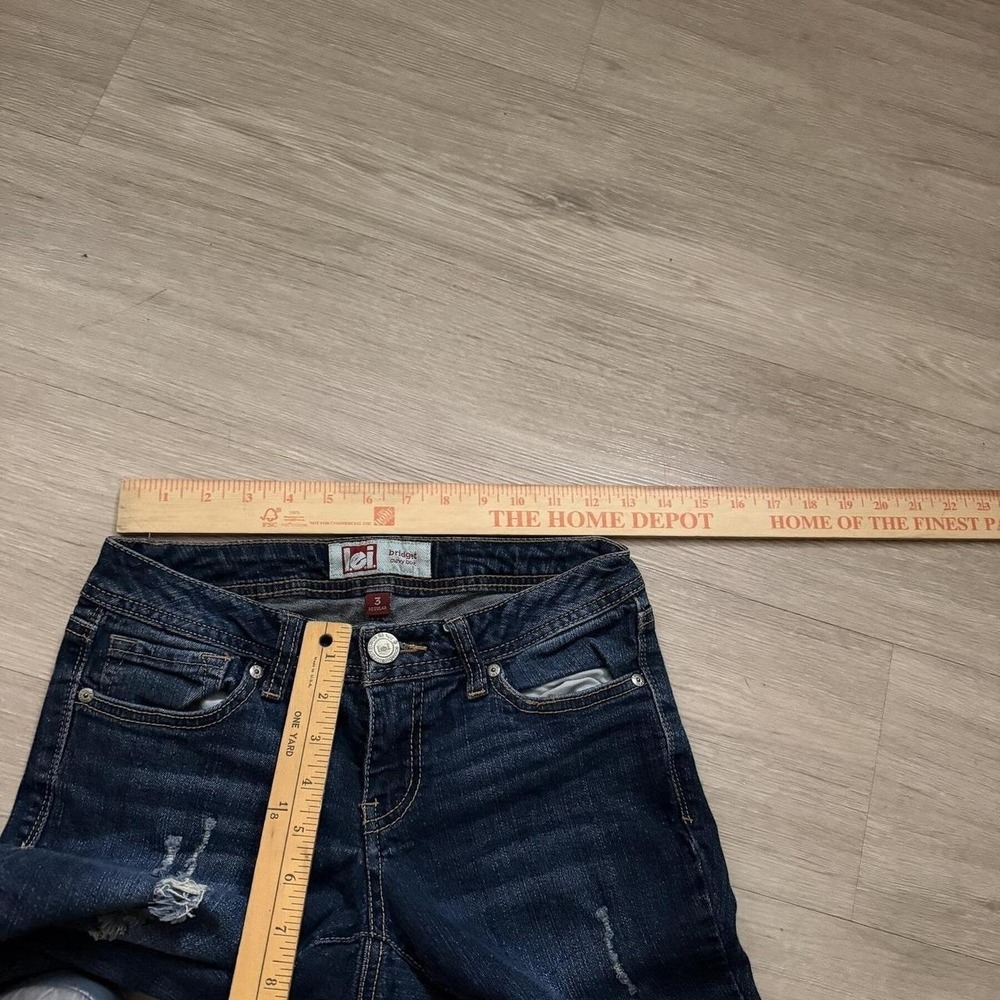 26x30 Women's Blue Distressed Bootcut Jeans Y2K 2000s - Picture 4 of 6